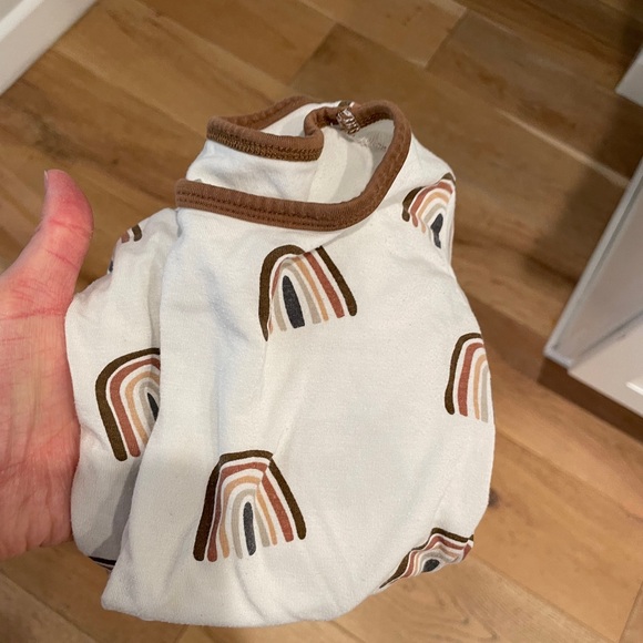 Kyte Baby Pajama Short Set - Coffee Rainbow - Picture 2 of 3